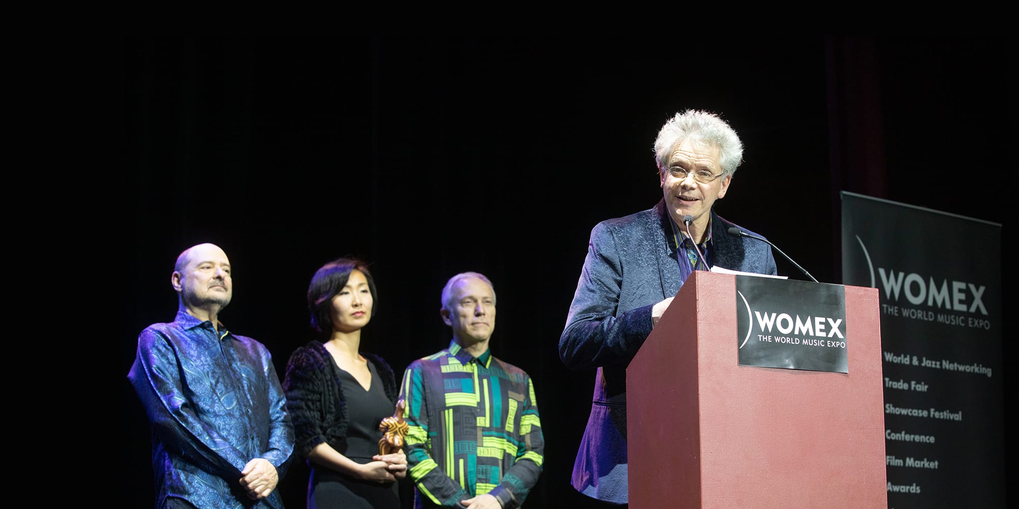 Kronos Quartet receiving 2018 WOMEX Artist Award / credit Jacob Crawfurd