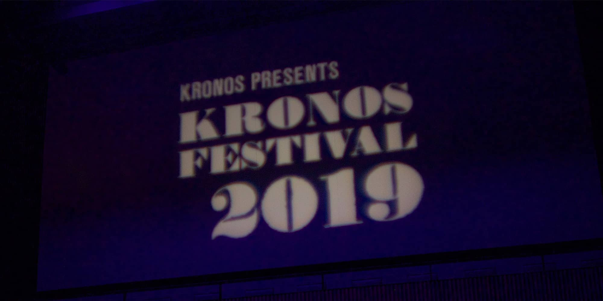 Kronos Festival 2019 logo projection