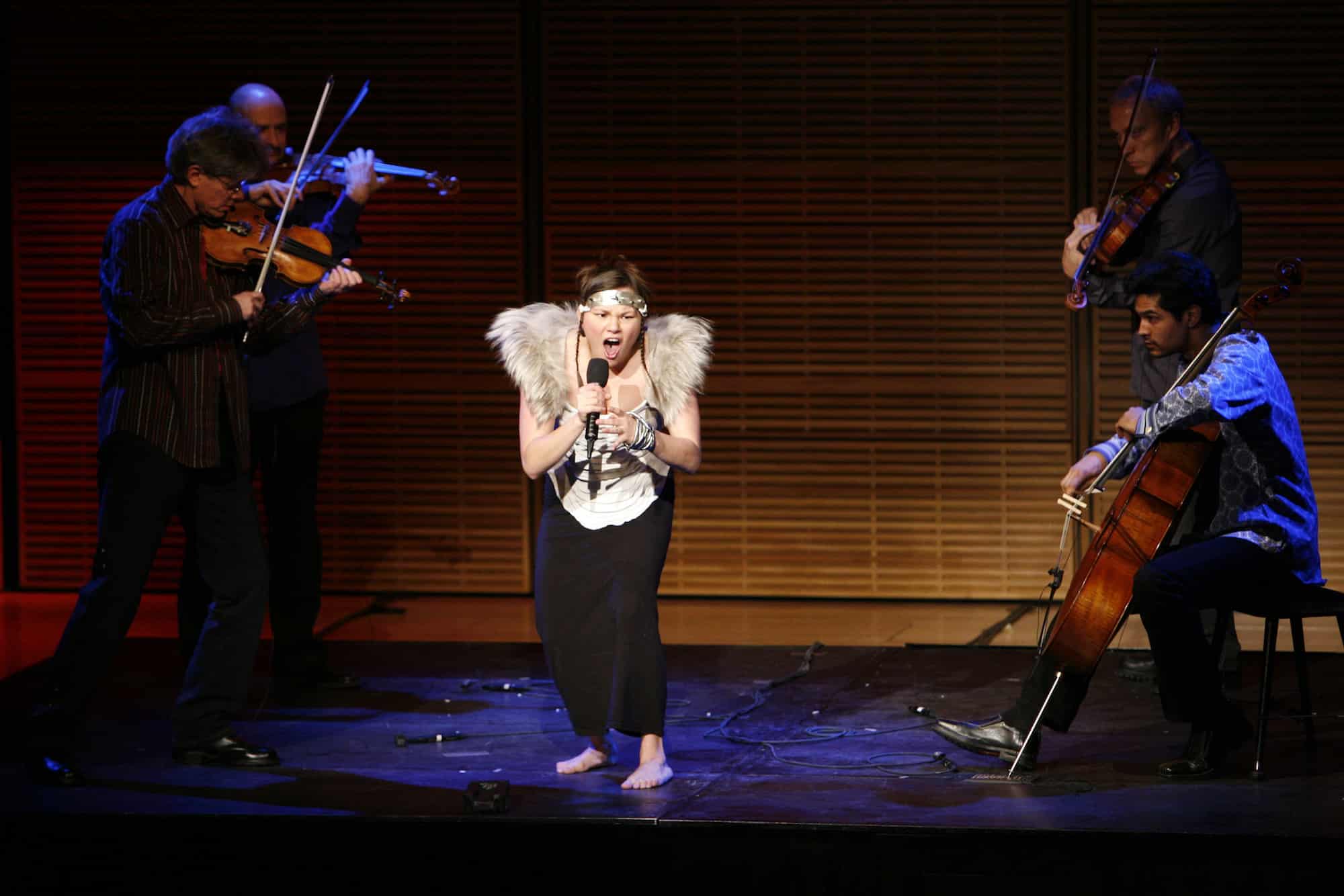 Kronos Quartet with Tanya Tagaq in 2006, credit Richard Termine