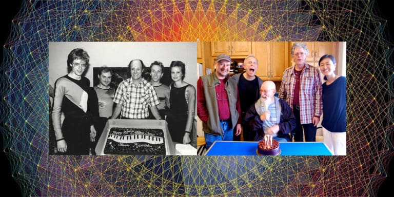 Kronos celebrating Terry Riley's birthday five years ago and 35 years ago